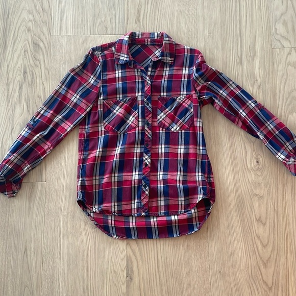 Blank NYC | Button down flannel top | red | size small - Picture 1 of 4